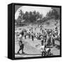 Passengers Embarking on an Irrawaddy Steamer, Mada, Rangoon, Burma, 1908-null-Framed Stretched Canvas