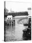 Passengers for the River Bus Service on the Footbridge to London Bridge Pier, London, C1905-null-Stretched Canvas