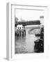 Passengers for the River Bus Service on the Footbridge to London Bridge Pier, London, C1905-null-Framed Photographic Print