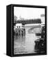 Passengers for the River Bus Service on the Footbridge to London Bridge Pier, London, C1905-null-Framed Stretched Canvas