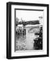 Passengers for the River Bus Service on the Footbridge to London Bridge Pier, London, C1905-null-Framed Photographic Print