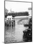 Passengers for the River Bus Service on the Footbridge to London Bridge Pier, London, C1905-null-Mounted Photographic Print