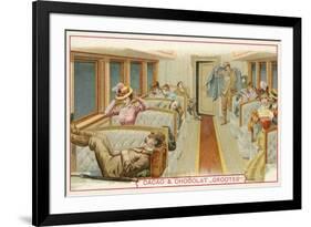 Passengers in a Railway Carriage-null-Framed Giclee Print