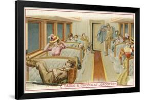 Passengers in a Railway Carriage-null-Framed Giclee Print