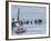 Passengers in an Inflatable Raft, Moving Away from a US Aircraft That Has Gone Down in Hudson River-null-Framed Photographic Print