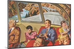 Passengers in View Compartment-null-Mounted Art Print