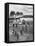 Passengers Leaving a Twa Flight at the Airport-Peter Stackpole-Framed Stretched Canvas