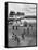 Passengers Leaving a Twa Flight at the Airport-Peter Stackpole-Framed Stretched Canvas