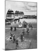 Passengers Leaving a Twa Flight at the Airport-Peter Stackpole-Mounted Photographic Print