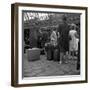 Passengers on a Platform at Centraal Station, Amsterdam, Netherlands, 1963-Michael Walters-Framed Photographic Print