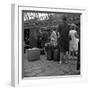 Passengers on a Platform at Centraal Station, Amsterdam, Netherlands, 1963-Michael Walters-Framed Photographic Print