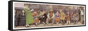 Passengers on New York Subway-J. Simont-Framed Stretched Canvas