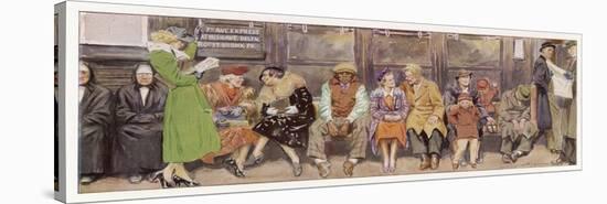 Passengers on New York Subway-J. Simont-Stretched Canvas