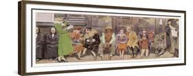 Passengers on New York Subway-J. Simont-Framed Premium Giclee Print