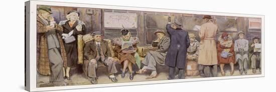 Passengers on New York Subway-J. Simont-Stretched Canvas