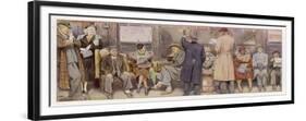 Passengers on New York Subway-J. Simont-Framed Premium Giclee Print