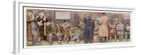 Passengers on New York Subway-J. Simont-Framed Premium Giclee Print