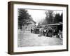 Passengers Prepare to Board a Train, Circa 1910-Asahel Curtis-Framed Giclee Print