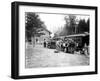 Passengers Prepare to Board a Train, Circa 1910-Asahel Curtis-Framed Giclee Print