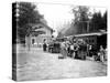 Passengers Prepare to Board a Train, Circa 1910-Asahel Curtis-Stretched Canvas