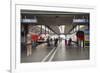 Passengers Rushing Through Lucerne Railway Station, Lucerne, Switzerland, Europe-Julian Elliott-Framed Photographic Print