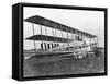 Passengers Standing on Middle Wing of Triplane-null-Framed Stretched Canvas