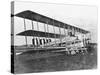 Passengers Standing on Middle Wing of Triplane-null-Stretched Canvas
