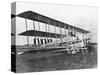 Passengers Standing on Middle Wing of Triplane-null-Stretched Canvas