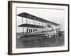 Passengers Standing on Middle Wing of Triplane-null-Framed Photographic Print