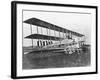 Passengers Standing on Middle Wing of Triplane-null-Framed Photographic Print