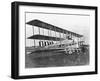 Passengers Standing on Middle Wing of Triplane-null-Framed Photographic Print