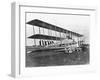 Passengers Standing on Middle Wing of Triplane-null-Framed Photographic Print