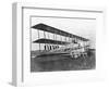 Passengers Standing on Middle Wing of Triplane-null-Framed Photographic Print