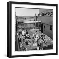 Passengers Sunbathing on a Cunard Line Cruise to the West Indies, January-March 1931-null-Framed Photographic Print