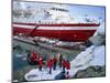 Passengers Take Small Boat to Cruise Ship Anchored Close Inshore,Antarctic Peninsula, Antarctica-Renner Geoff-Mounted Photographic Print