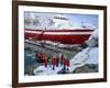 Passengers Take Small Boat to Cruise Ship Anchored Close Inshore,Antarctic Peninsula, Antarctica-Renner Geoff-Framed Photographic Print
