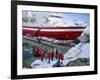 Passengers Take Small Boat to Cruise Ship Anchored Close Inshore,Antarctic Peninsula, Antarctica-Renner Geoff-Framed Photographic Print