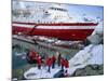 Passengers Take Small Boat to Cruise Ship Anchored Close Inshore,Antarctic Peninsula, Antarctica-Renner Geoff-Mounted Photographic Print