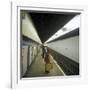 Passengers Waiting at Blackhorse Tube Station on the Victoria Line, London, 1974-Michael Walters-Framed Photographic Print