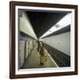 Passengers Waiting at Blackhorse Tube Station on the Victoria Line, London, 1974-Michael Walters-Framed Photographic Print