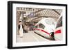 Passengers Waiting to Board a Highspeed Ice Train in Cologne Railway Station-Julian Elliott-Framed Photographic Print