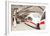 Passengers Waiting to Board a Highspeed Ice Train in Cologne Railway Station-Julian Elliott-Framed Photographic Print