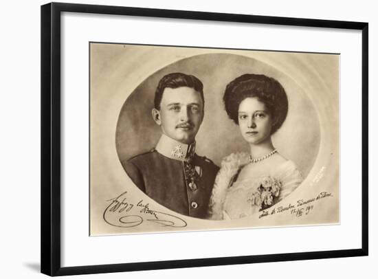 Passepartout Kaiserpaar, Karl I. Franz Joseph, Zita-null-Framed Giclee Print