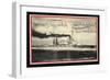 Passepartout Künstler Kriegsschiff S.M.S Kronprinz-null-Framed Giclee Print