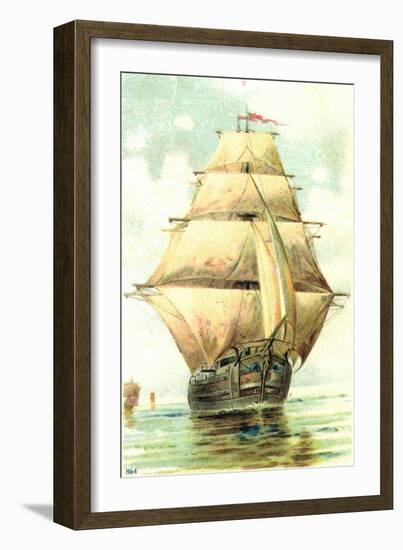 Passepartout Künstler Voiliers Naviguent-null-Framed Giclee Print