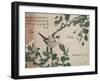 Passereau et magnolia-Katsushika Hokusai-Framed Giclee Print