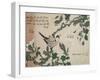 Passereau et magnolia-Katsushika Hokusai-Framed Giclee Print