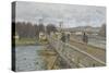 Passerelle d'Argenteuil (Val d'Oise)-Alfred Sisley-Stretched Canvas