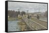 Passerelle d'Argenteuil (Val d'Oise)-Alfred Sisley-Framed Stretched Canvas