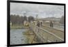 Passerelle d'Argenteuil (Val d'Oise)-Alfred Sisley-Framed Giclee Print